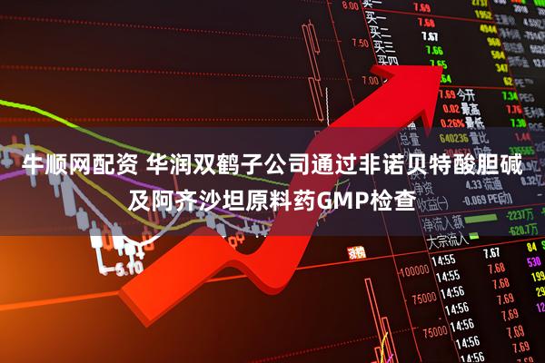 牛顺网配资 华润双鹤子公司通过非诺贝特酸胆碱及阿齐沙坦原料药GMP检查