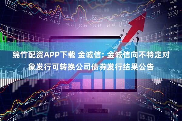 绵竹配资APP下载 金诚信: 金诚信向不特定对象发行可转换公司债券发行结果公告