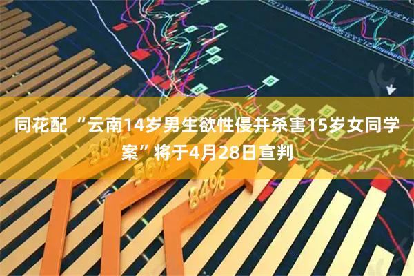 同花配 “云南14岁男生欲性侵并杀害15岁女同学案”将于4月28日宣判